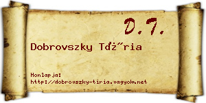 Dobrovszky Tíria névjegykártya